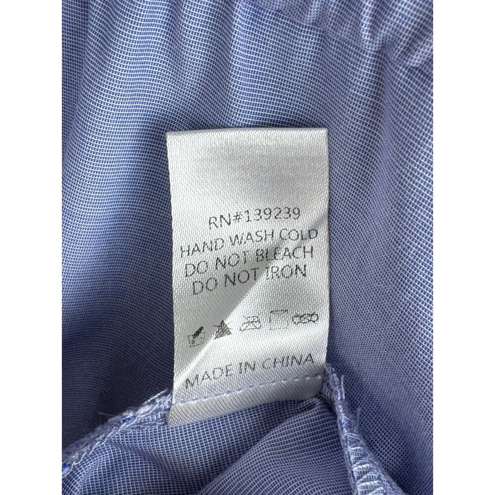 Pomander Place Do+Be Lucy Chambray Blue Tie Waist Dress M - Picture 14 of 15